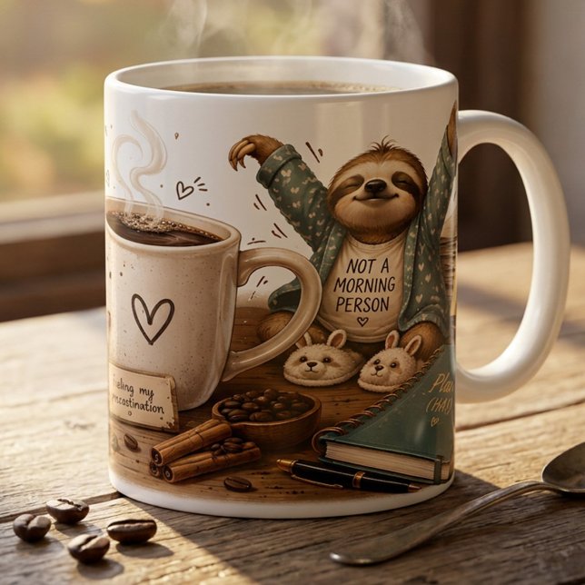 Coffee First. Adulting Later Funny Coffee Quote Mug (Creator Uploaded)