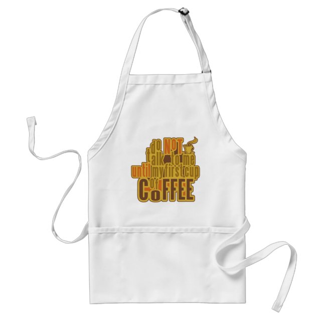 COFFEE FIRST apron - choose style, colour (Front)
