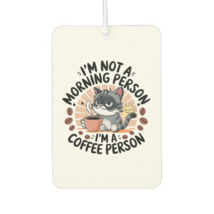 Coffee-First Attitude Fun Cat Design Car Air Freshener