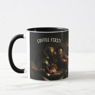 Coffee First! Caravaggio Mug - Custom Name
