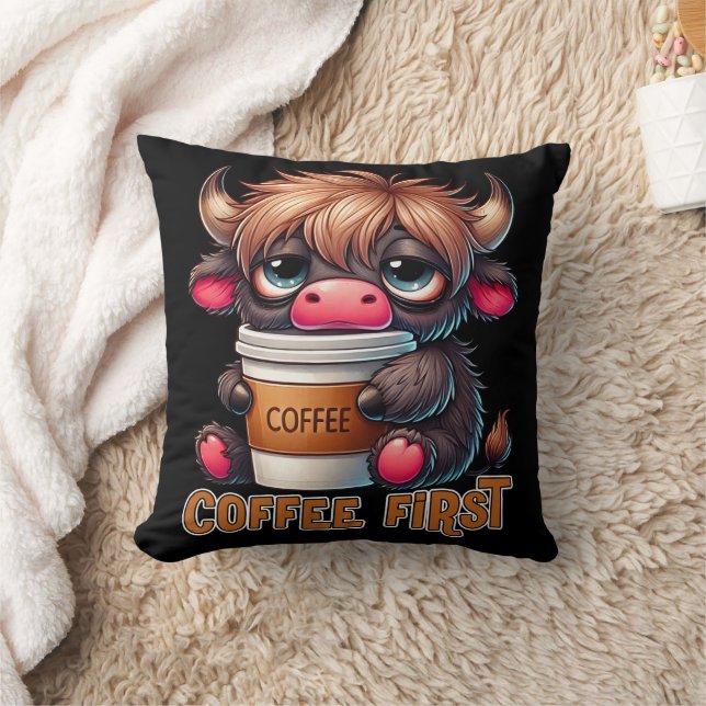 Coffee First Coffee Lover Gifts  Cushion (Blanket)