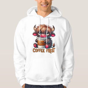 Coffee First Coffee Lover Gifts Hoodie