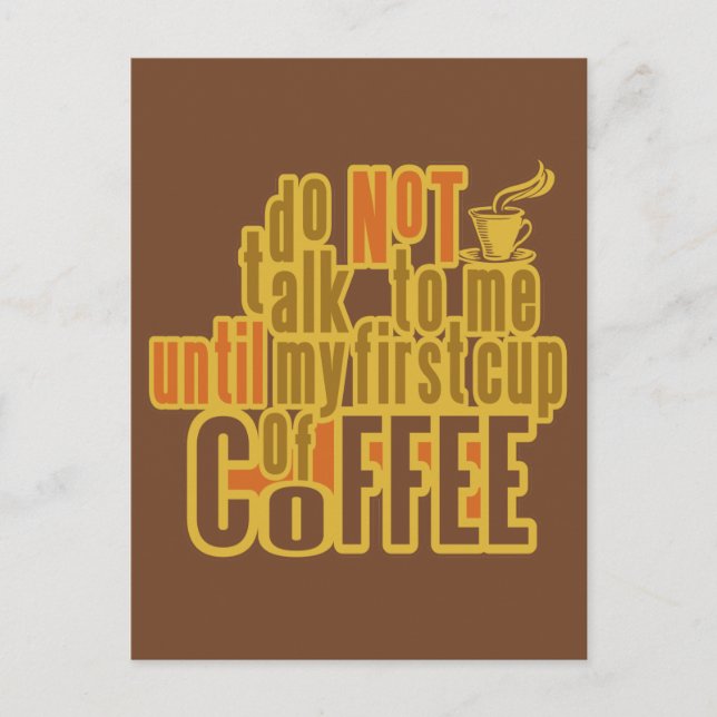 COFFEE FIRST custom postcard (Front)