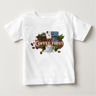 Coffee First – Morning Motivation for True Caffein Baby T-Shirt
