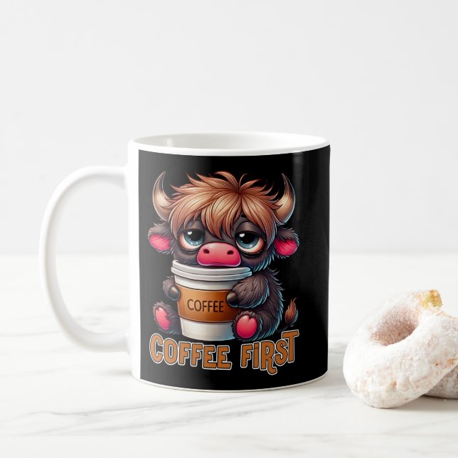 Coffee First  Mug (With Donut)