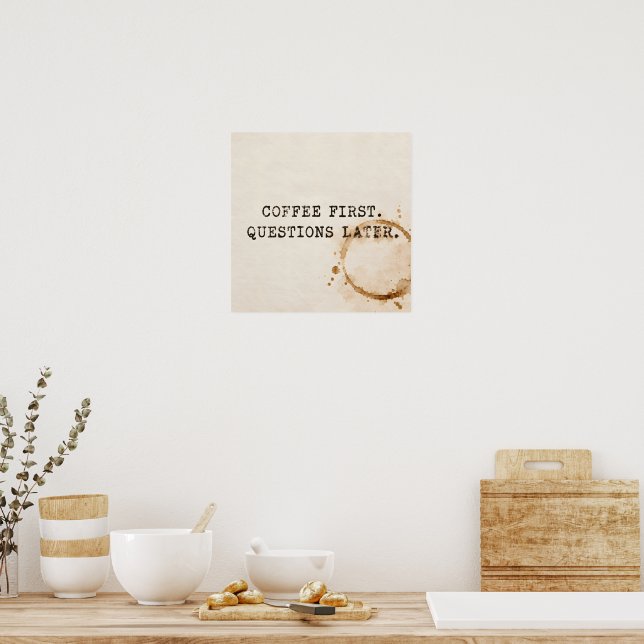 Coffee First Poster (Kitchen)