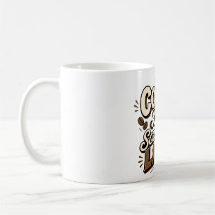 Coffee First Scheduling Later Vintage Typography Mug