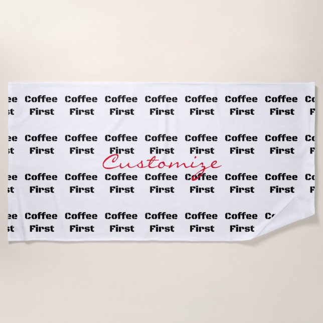 Coffee First Thunder_Cove Beach Towel (Front)