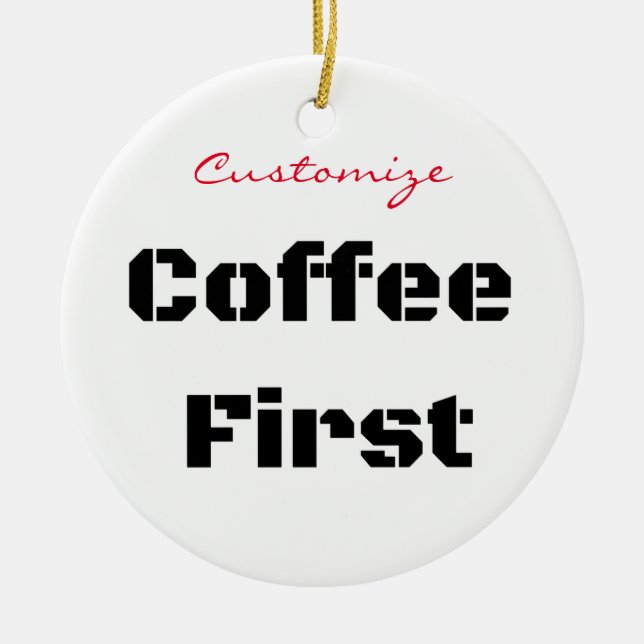 Coffee First Thunder_Cove Ceramic Tree Decoration (Front)