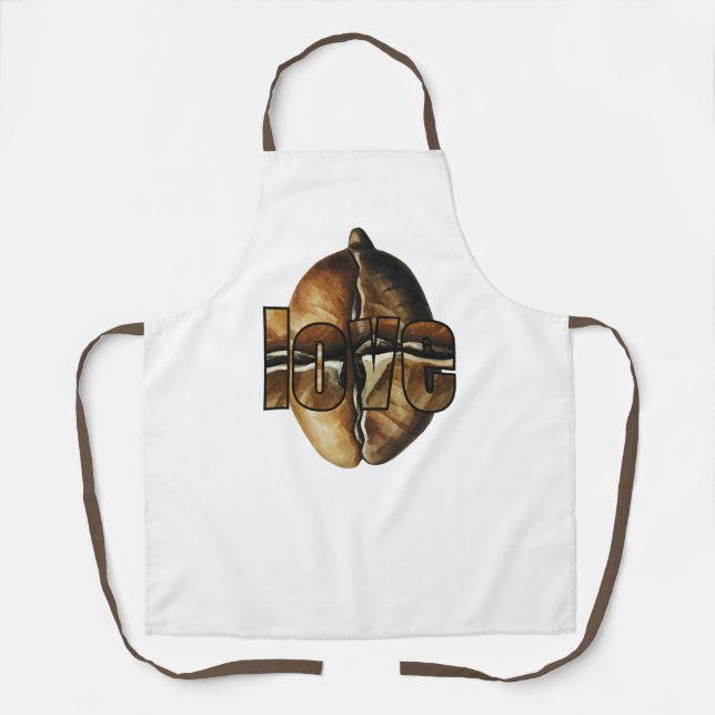 Coffee-flavored kitchen apron (Front)