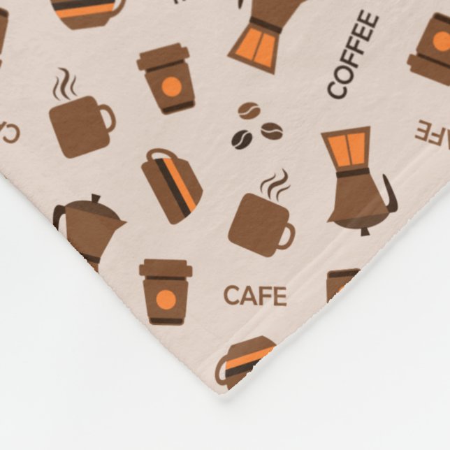 Coffee Fleece Blanket (Corner)