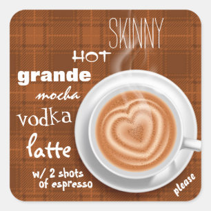 Coffee for Stressed, Overworked People (stickers) Square Sticker