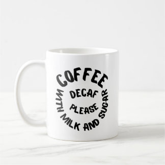 coffee free with milk and sugar mug