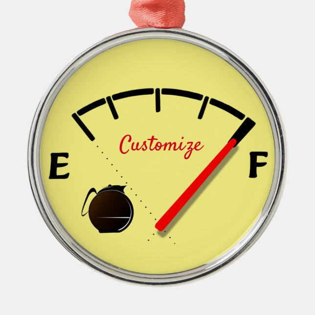 Coffee Fuel Gauge Full Thunder_Cove Metal Tree Decoration (Front)