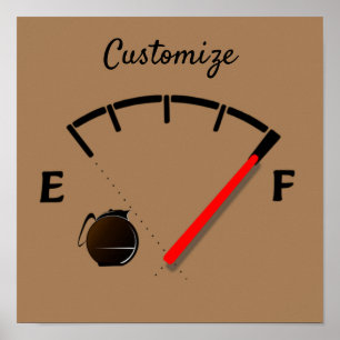Coffee Fuel Gauge Full Thunder_Cove Poster