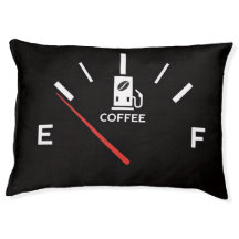 Coffee Gauge Dog Bed – Funny Energy Level Pillow 