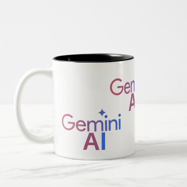 coffee gemini AI  Two-Tone Coffee Mug (Left)