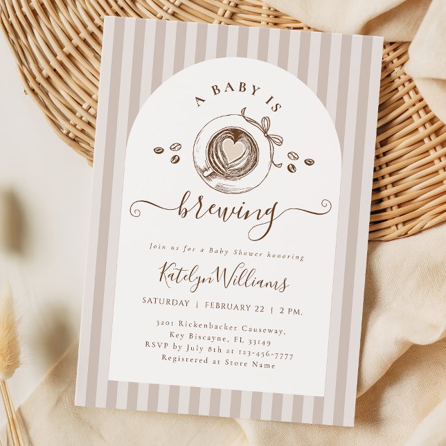 Coffee Gender Neutral Baby Shower Invitation (Creator Uploaded)