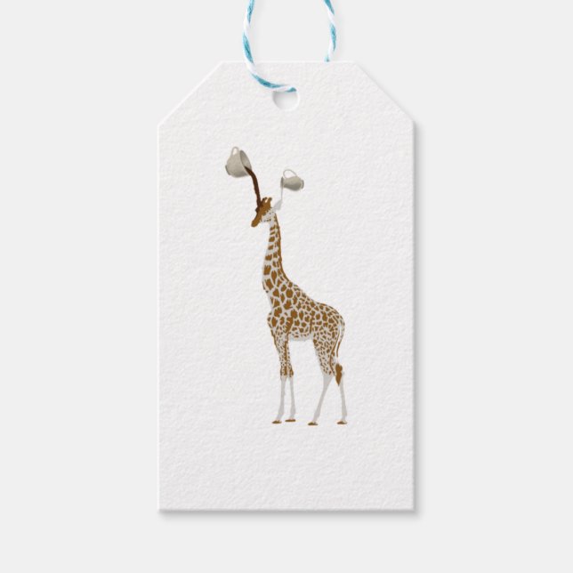 COFFEE GIRAFFE GIFT TAGS (Front)