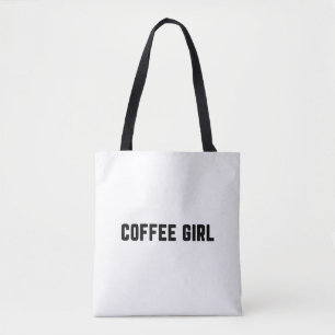 Coffee girl tote bag