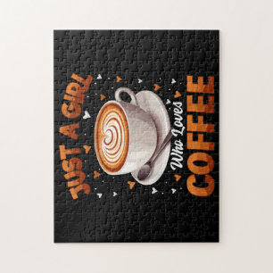 Coffee Girls Women Just A Girl Who Loves Coffee Jigsaw Puzzle