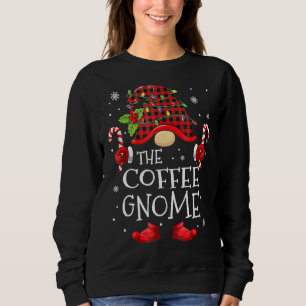 Coffee Gnome Buffalo Plaid Matching Family Christm Sweatshirt