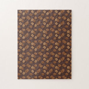 Coffee Grains Beans Dark Roast Brown Caffeine Jigsaw Puzzle