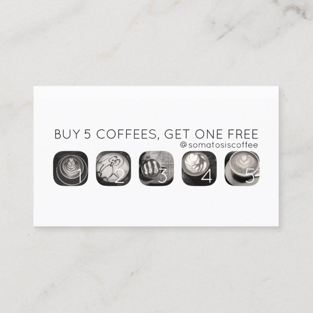 coffee grams loyalty card (Back)