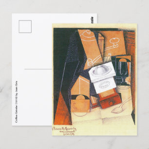 Coffee Grinder by Juan Gris, Vintage Cubism Art Postcard
