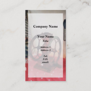 Coffee Grinder on Red Tablecloth Business Card