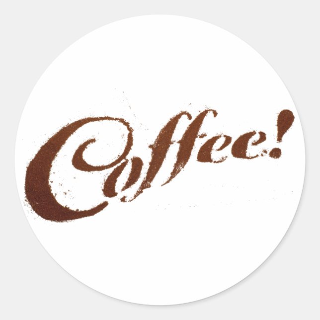 Coffee Grounds Coffee - Circle Sticker (Front)