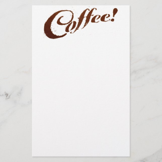Coffee Grounds Coffee - Note pad Stationery (Front)
