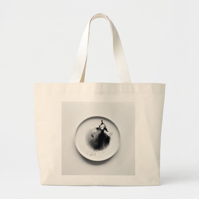 Coffee Grounds Pattern 2 Large Tote Bag (Front)