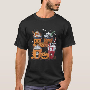 Coffee Halloween Spooky Caffeine Coffeeholic Trick T-Shirt