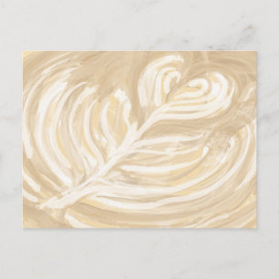 coffee heart art postcard