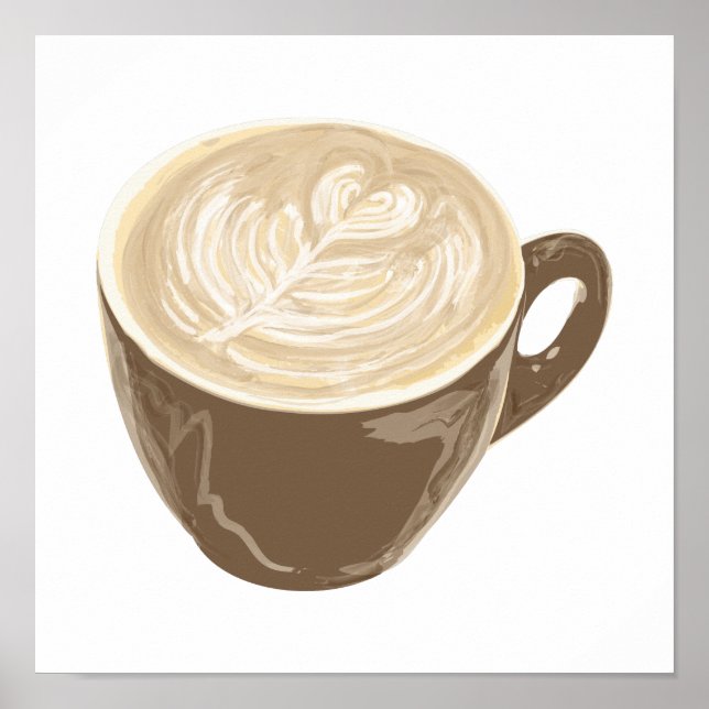 coffee heart art poster (Front)