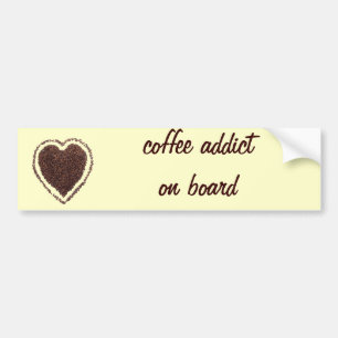coffee heart bumper sticker