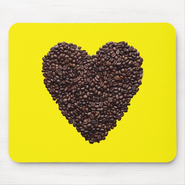 Coffee Heart Mouse Pad (Front)