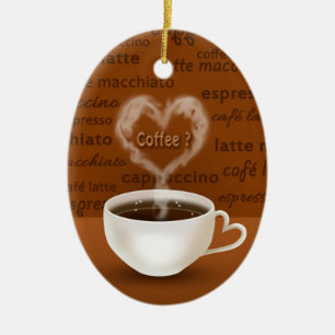 Coffee? Heart Shaped Smoke - Ornament