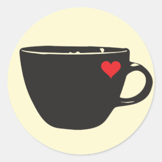 Coffee Heart Sticker