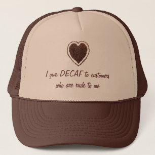 coffee heart trucker hat