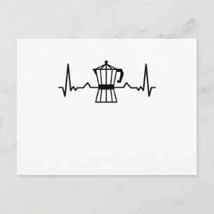Coffee Heartbeat caffeine Gifts Postcard