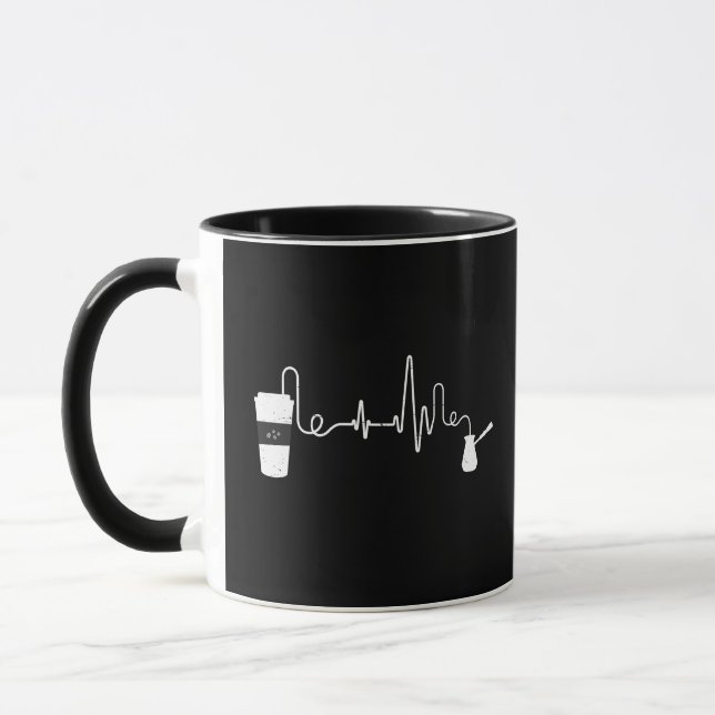 Coffee Heartbeat Coffee Cup Caffeine Lovers (Left)