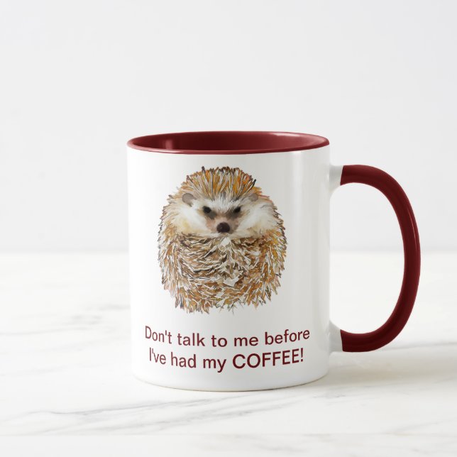 Coffee Hedgehog Mug (Right)