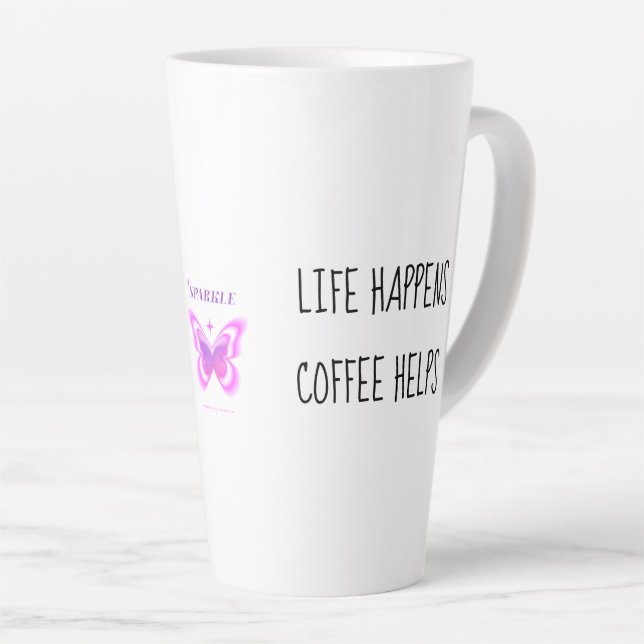 COFFEE HELPS LATTE MUG (Right Angle)
