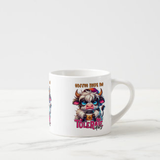 Coffee Helps Me Tolerate Idiots Espresso Cup