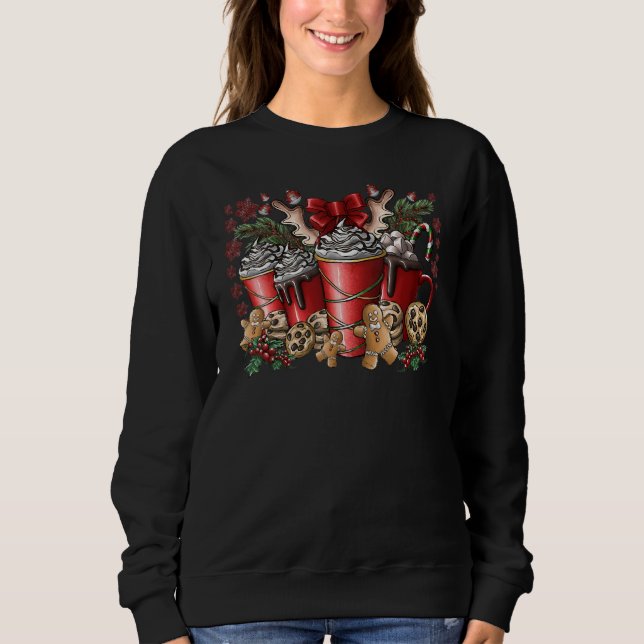 Coffee Holiday Christmas Coffee Gingerbread Cookie Sweatshirt (Front)