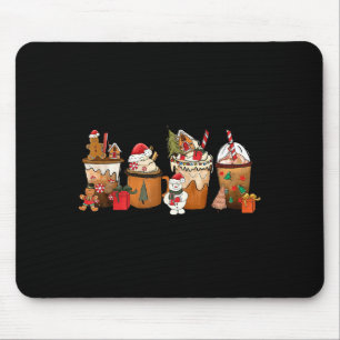 Coffee Hot Cocoa Merry Christmas Xmas Family Pajam Mouse Pad