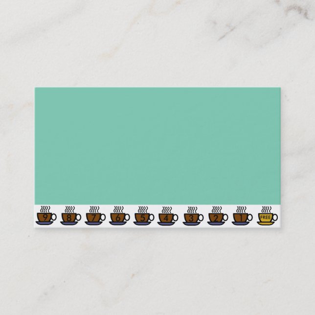 Coffee House buy 9 get the 10th Free Business Card (Front)