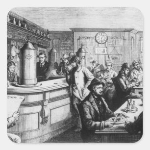 Coffee house, Clerkenwell Square Sticker